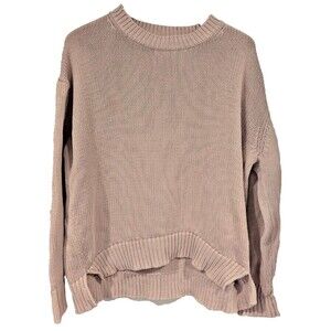 Daily Ritual‎ XL Pink Knit Sweater Chunky Pullover Long Sleeve